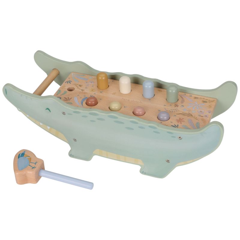 Banc à marteler crocodile en bois Safari Friends Little Dutch Produit 3