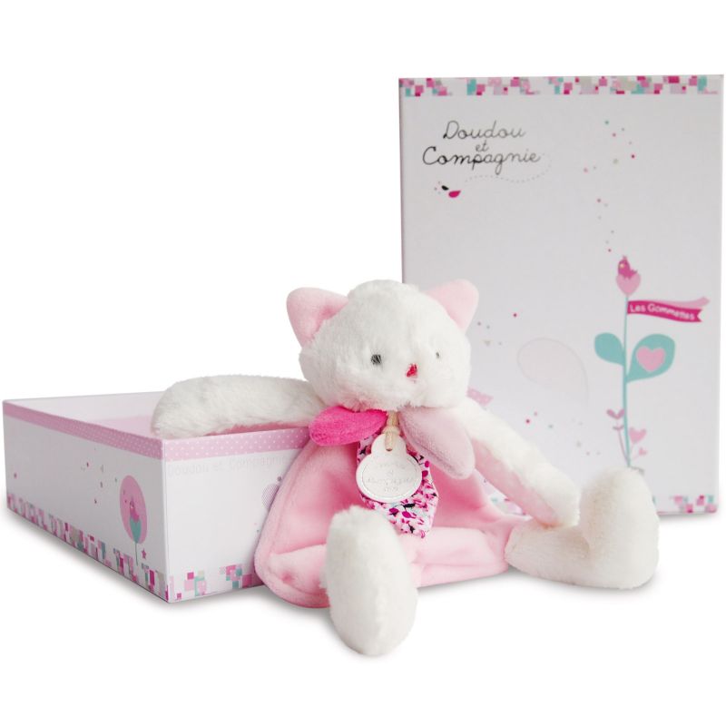 Doudou plat chat Les Gommettes (21 cm) Doudou et Compagnie