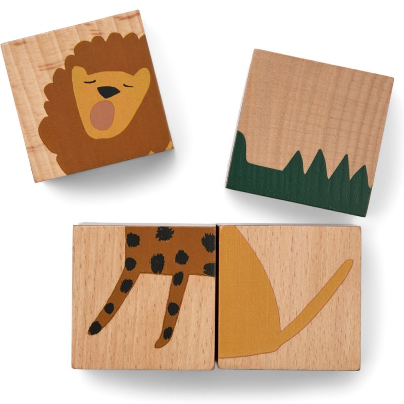 Puzzle cubes en bois All together (4 pièces) Liewood