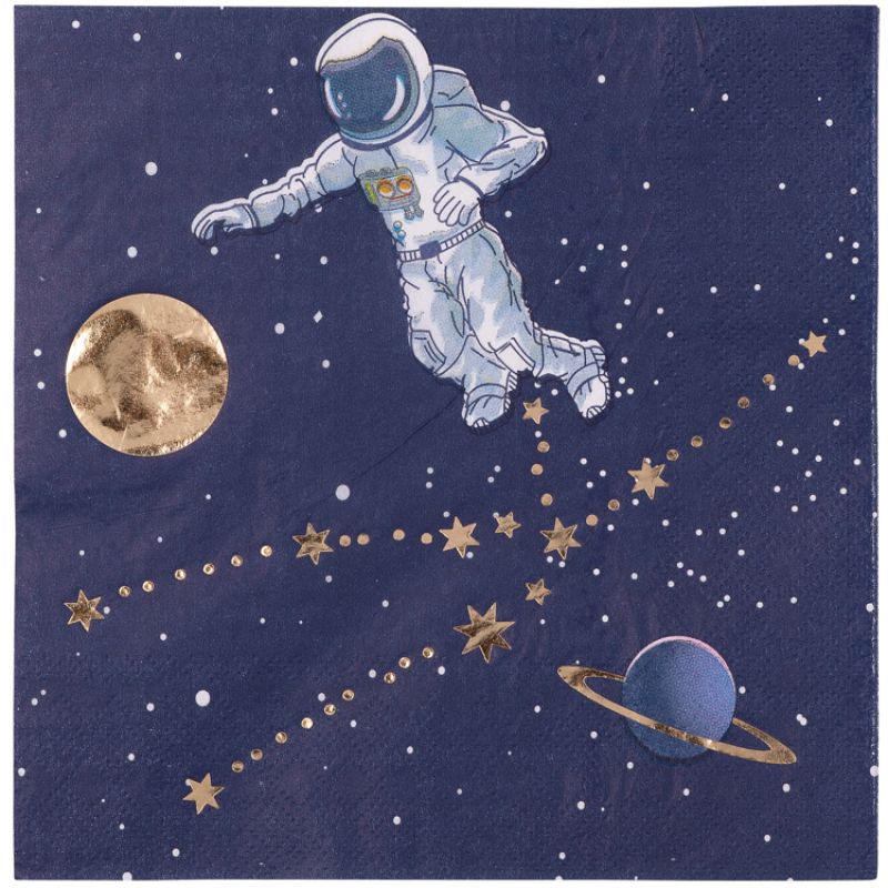 Lot de 16 serviettes en papier Astronaute Arty Fêtes Factory