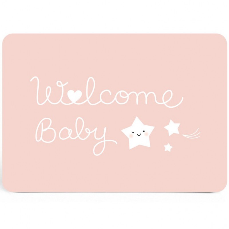 Carte Welcome baby rose Zü