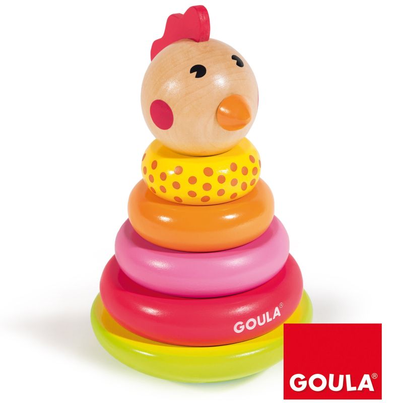Pyramide en bois Poule Goula