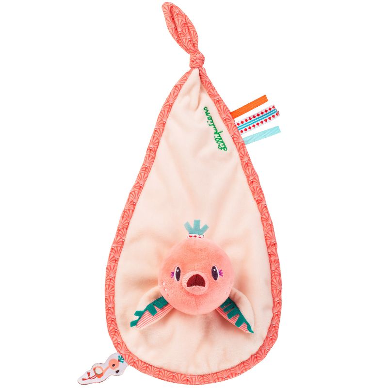 Doudou marionnette attache sucette Anaïs le flamant rose Lilliputiens
