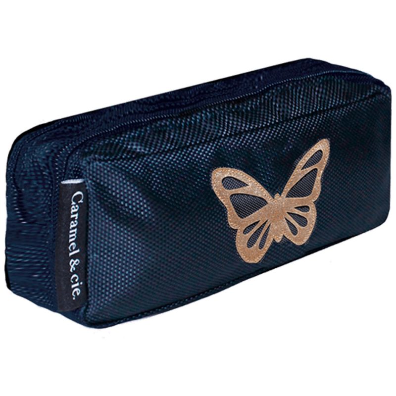 Trousse scolaire double Blue Butterfly Caramel & Cie Produit 1