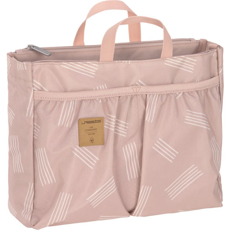 Sac à poussette Multitalent Rayures rose Lässig