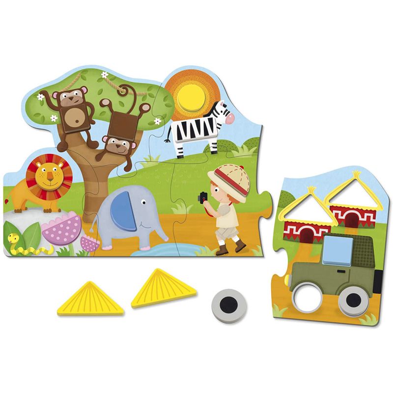 Puzzle Shapes Safari (19 pièces) Goula