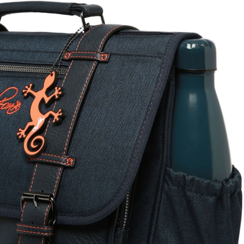 Cartable A4 primaire Navy Orange Stitching (38 cm) Caméléon Produit 6