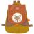 Variation Orange, jaune, marron du produit Sac à dos Tchikis 3 Mme Faon (personnalisable) de la marque L'oiseau bateau