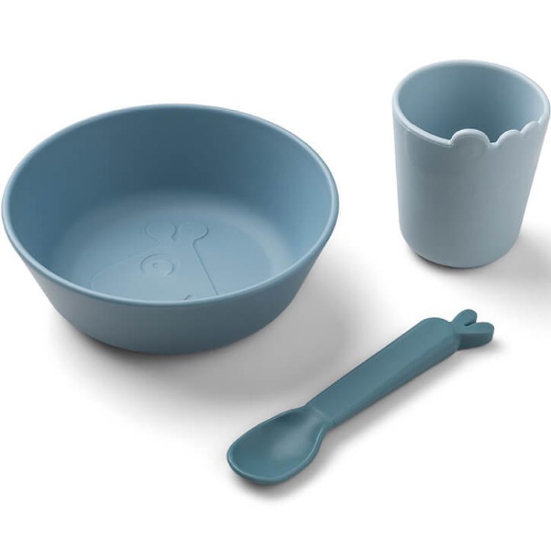 Coffret repas Kiddish Premier repas Bleu (3 pièces) Done by Deer