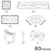 Grand kit de construction magnétique Circuit de voitures Pastel (80 pièces) Cleverclixx Produit 9
