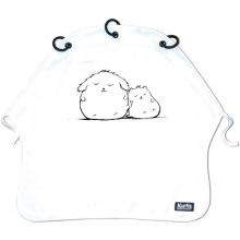 Protection pour poussette Baby Peace coton bio Cuddles blanc  par Kurtis