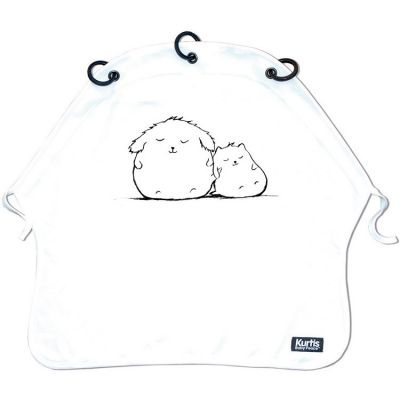Protection pour poussette Baby Peace coton bio Cuddles blanc Kurtis