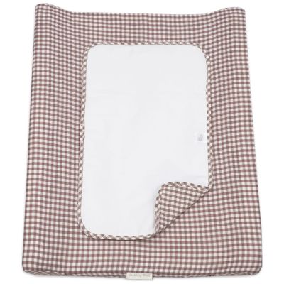 Matelas à langer avec housse Home Praliné Vichy Moka Walking Mum