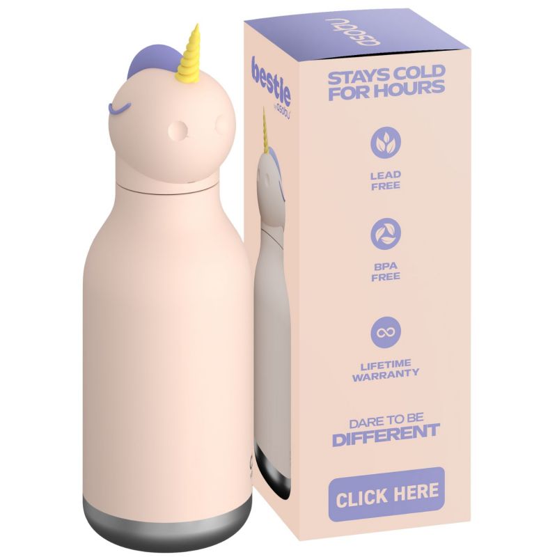 Gourde isotherme Bestie Licorne (460 ml) Asobu Packaging 9
