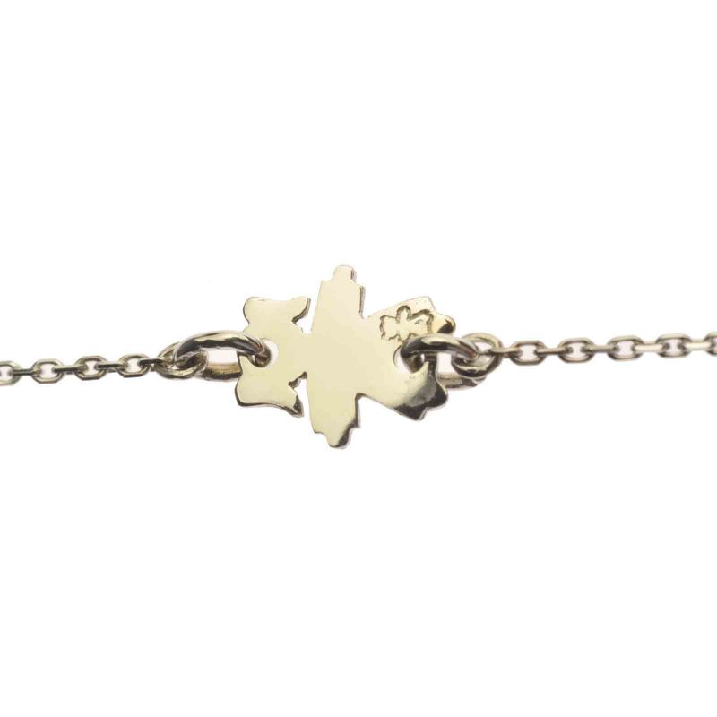 Bracelet Lili motif 12 mm (or jaune 750° ou or blanc 750°) Loupidou