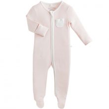 Pyjama léger Zip Up rose clair (0-3 mois)  par MORI