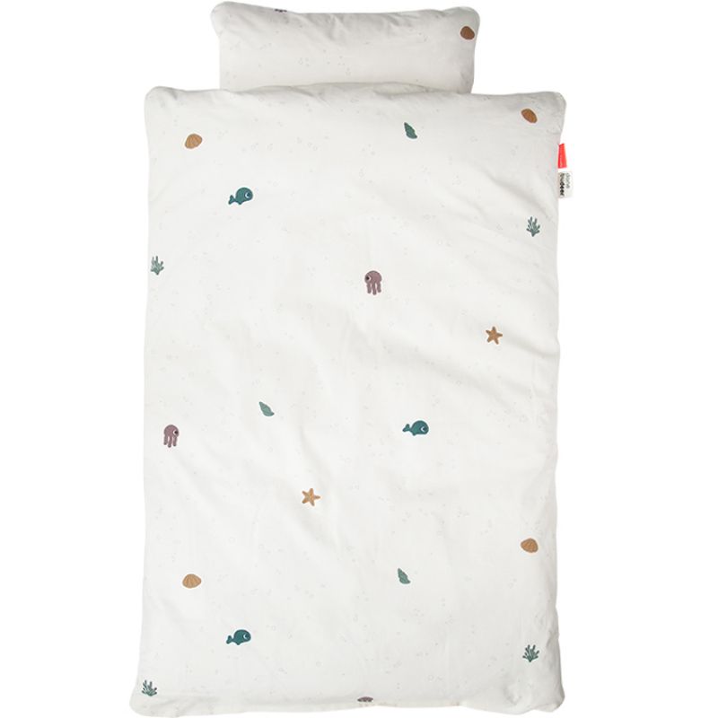 Parure de lit Sea friends Beige (100 x 140 cm) Done by Deer