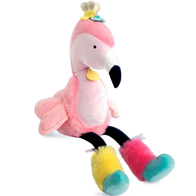 Peluche Tropi'cool Flamant rose (55 cm) Doudou et Compagnie