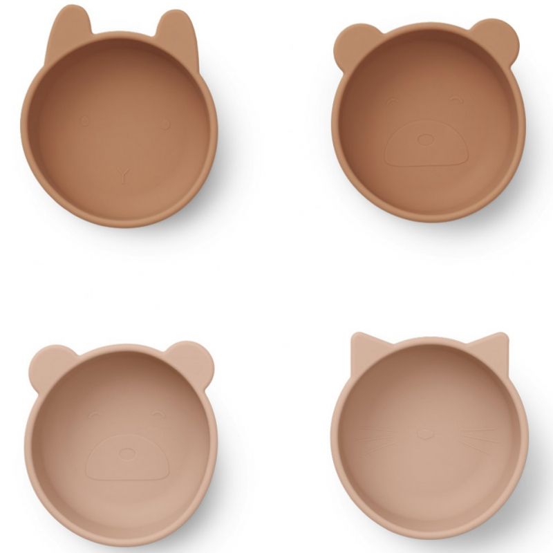 Lot de 4 bols en silicone Iggy tuscany rose mix Liewood