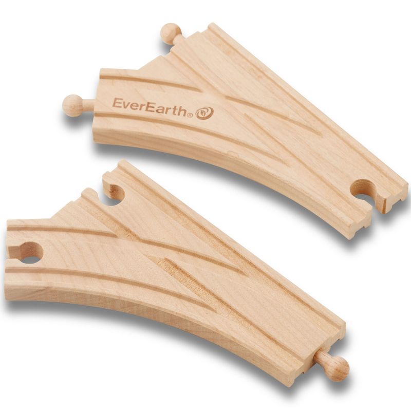 Set de rails en bois - courbes d'aguillages EverEarth