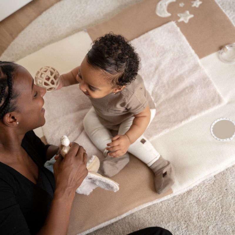 Tapis de jeu Heaven Clay-Warm Linen (75 x 95 cm) Baby's Only Ambiance 2