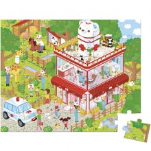 Puzzle Clinique des animaux (36 pièces)  par Janod 