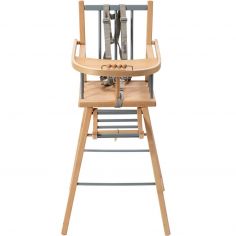 Chaise haute traditionnelle André hybride bleu gris