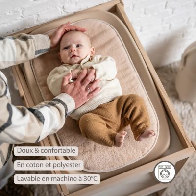 Coussin en éponge pour matelas à langer Vieux Rose