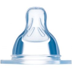 Lot de 2 tétines en silicone débit 1 lent (0 mois et +)