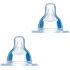 Lot de 2 tétines en silicone débit 1 lent (0 mois et +) - MAM Lot de 2 tétines en silicone débit 1 lent (0 mois et +) - MAM