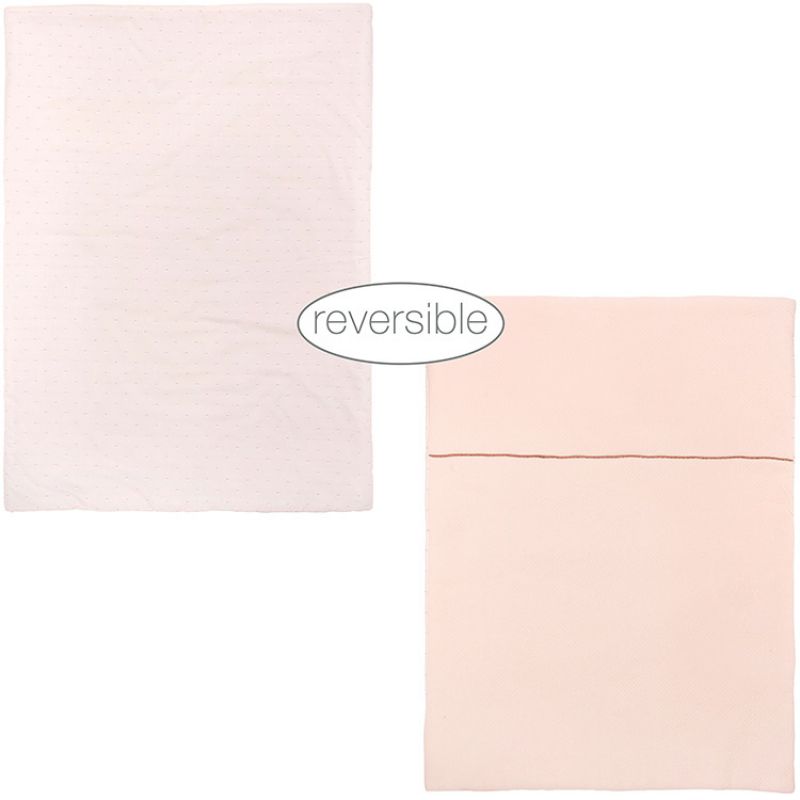 Couverture réversible en coton Pure rose (75 x 100 cm) Nattou