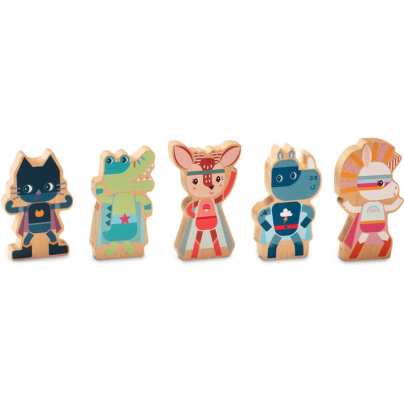 Set de jeu en bois des super-héros Lilliputiens