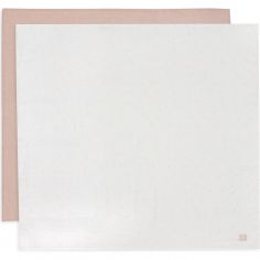 Lot de 2 maxi-langes en coton Twinkling Wild Rose (115 x 115 cm) - Jollein
