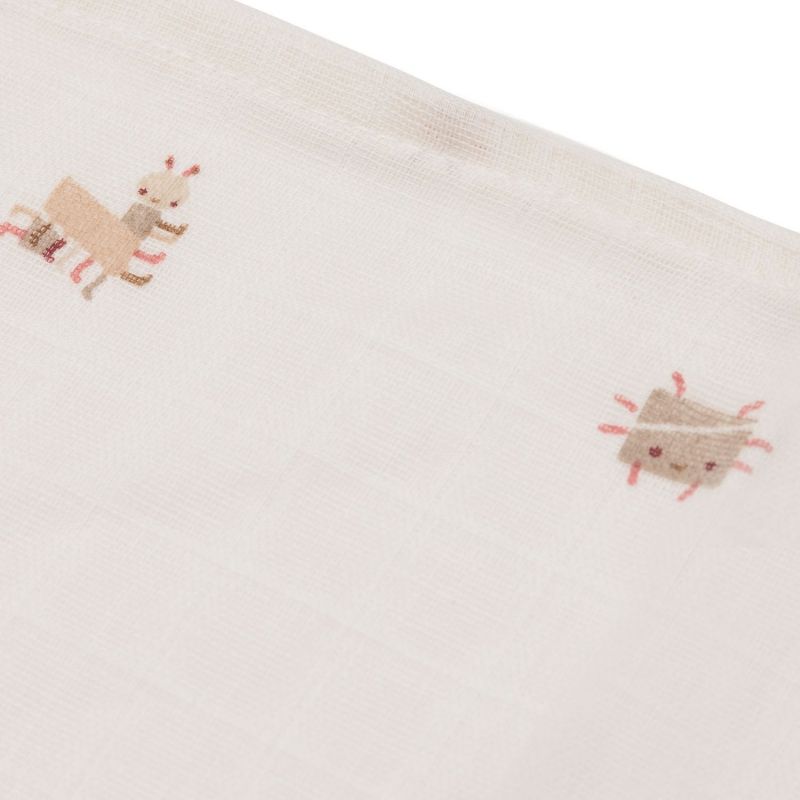 Lot de 3 mini langes en gaze de coton Animal Friends (31 x 31 cm) Jollein Produit 4