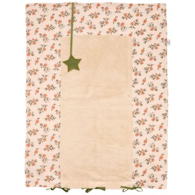 Housse de matelas à langer fleurs beige et fougère (60x80 cm) BB & Co