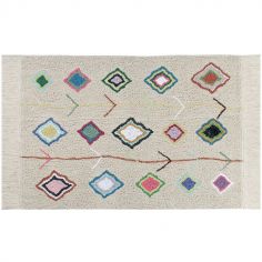 Tapis lavable Kaarol sur fond écru (140 x 200 cm) - Lorena Canals