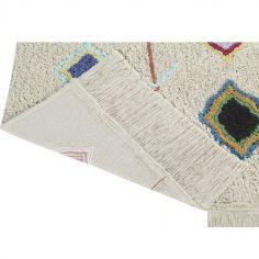 Tapis lavable Kaarol sur fond écru (140 x 200 cm)