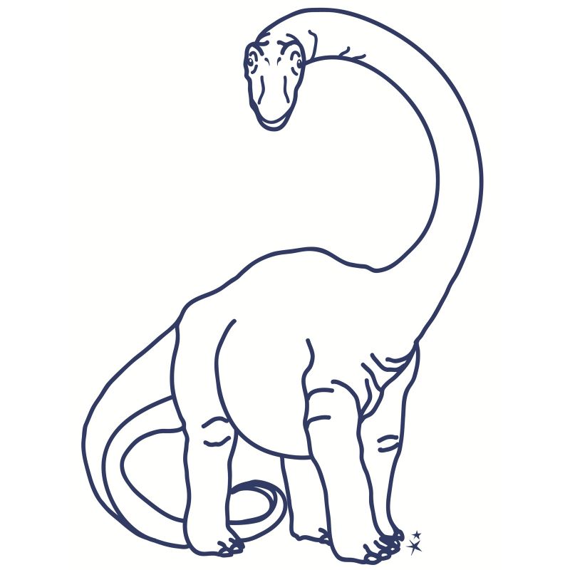 Sticker mural Dino bleu (35 x 45 cm) Mimi'lou
