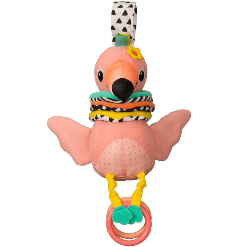 Peluche musicale à suspendre flamant rose (29 cm) Infantino