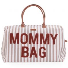 Sac à langer Mommy Bag rayures nude-terracotta - Childhome