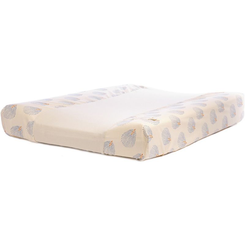 Housse de matelas à langer Blue Gatsby Cream (50 x 70 cm) Nobodinoz