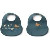 Lot de 2 bavoirs en silicone Ember Arctic Sea - Liewood