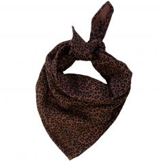 Lange Gaze Léopard Marron (65 x 65 cm) - Atelier Wagram