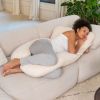 Coussin de grossesse 2 en 1 Maxxy Flowers Sand  par Doomoo