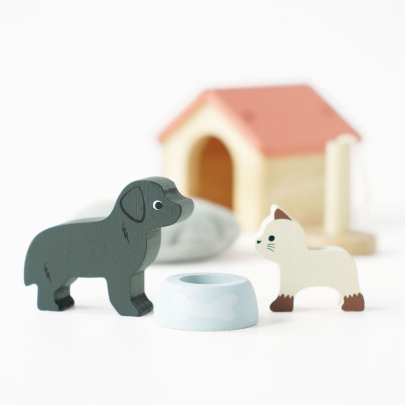 Animaux domestiques chien et chat pour maison de poupée en bois FSC Le Toy Van Ambiance 2