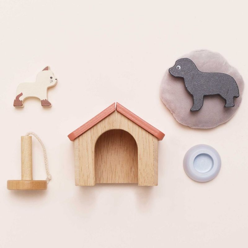 Animaux domestiques chien et chat pour maison de poupée en bois FSC Le Toy Van Ambiance 4