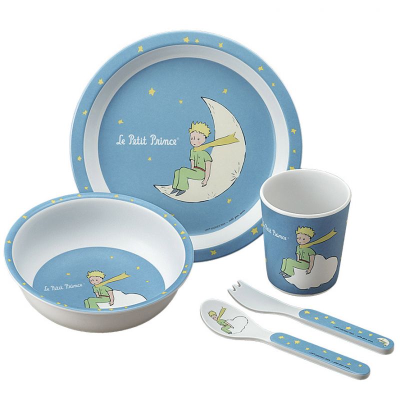 Coffret repas Le Petit Prince bleu (5 pièces) Petit Jour Paris
