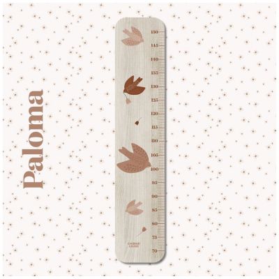Toise en bois Les colombes Paloma personnalisable Charlie et Suzie