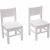 Variation Blanc du produit Lot de 2 chaises en bois blanches (4-7 ans) de la marque Pioupiou et Merveilles