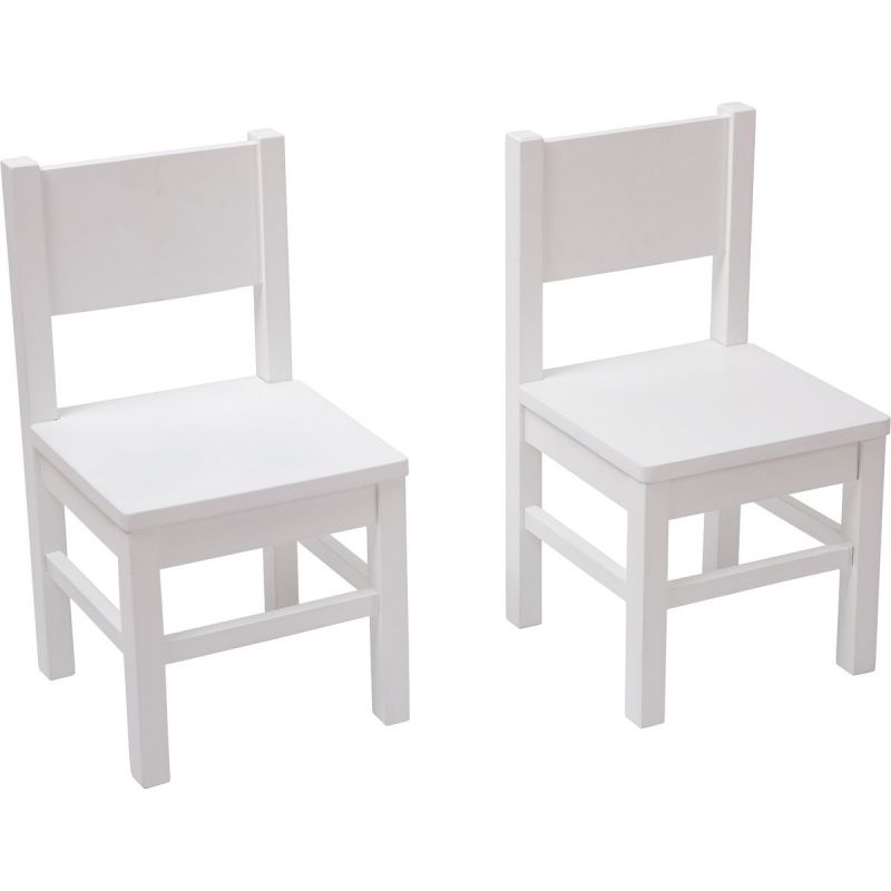 Lot de 2 chaises en bois blanches (4-7 ans) Pioupiou et Merveilles Produit 1 grande taille